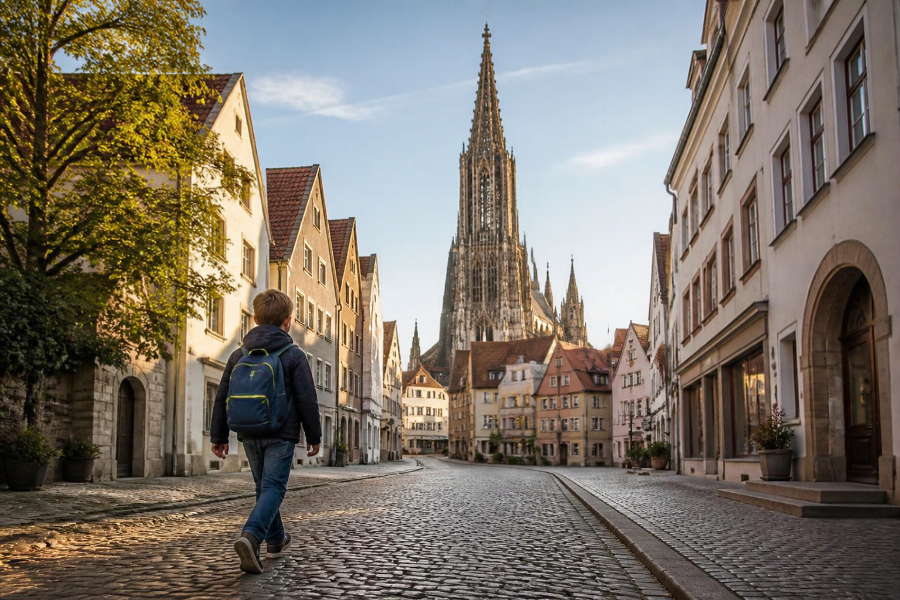 nachhilfe lehrer privat in Ulm Einsingen Schüler geht durch Ulm